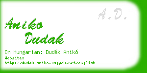 aniko dudak business card